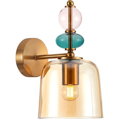 NAMOS Wandleuchte 1 E27 Messing ITALUX WL-27092A-MC-BRO (1/2)