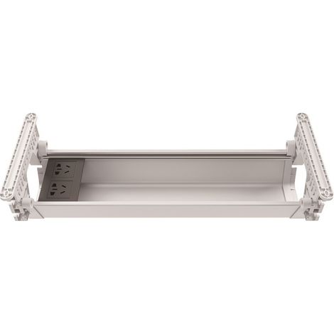 pasacable multifuncional kenda l550 blan para sujecion bajo la tapa de la mesa. (1/2)