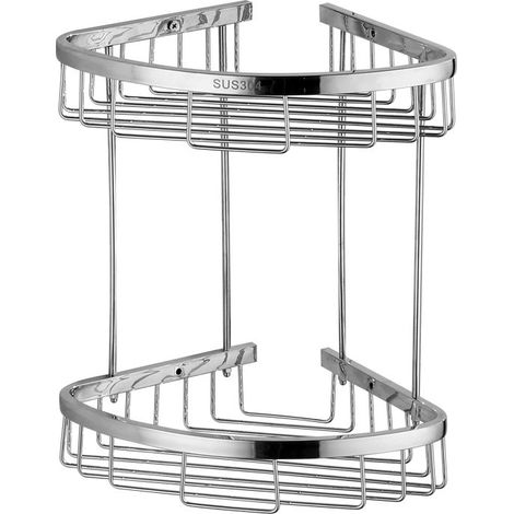 Mensola da bagno adesiva cromata (lucida), treppiede da bagno in acciaio inox 304