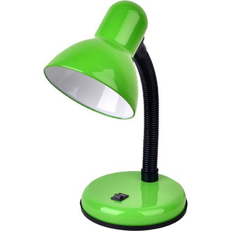 Lampe de bureau flexible classique et confortable pour les yeux, idéale pour les enfants, les études, la lecture, le travail, le bureau, la table de chevet, petite lampe de bureau, verte. (1/5)