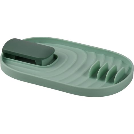 1 Support Couvercle, Pliable, Repose Cuillère, Vert, Pour Cuisine