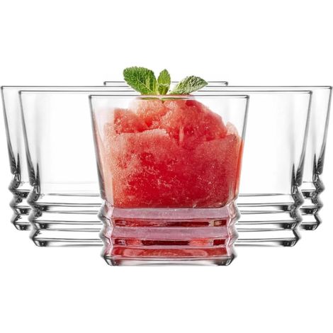 Lot De 6 Coupes À Glace En Verre Transparent Coupes À Dessert Lavables Au Lave-Vaisselle 270 ml (1/5)