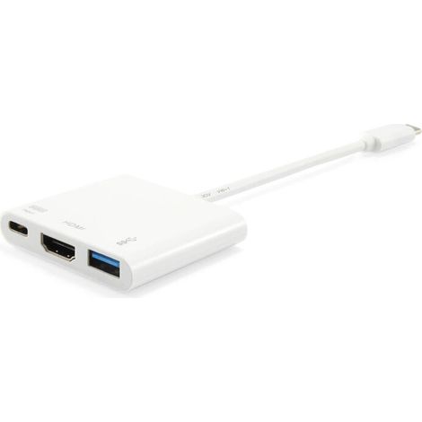 CABLE ADAPTADOR  USB-C MACHO A HDMI HEMBRA /  USB TIPO A 3.0 /  USB-C HEMBRA  REF.133461 (1/4)