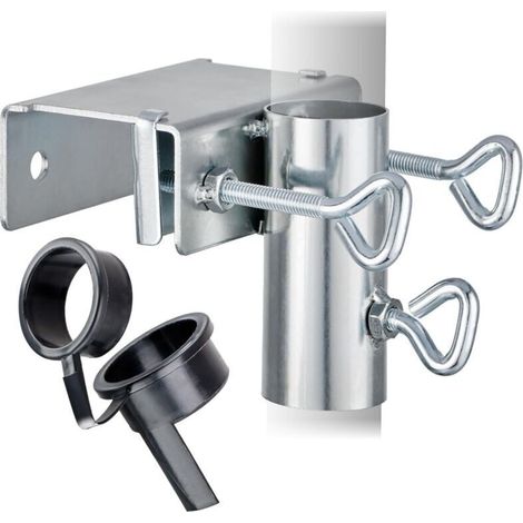 Support Parasol en Acier Galvanisé, Fixation Réglable pour Balustrade & Parapet de Balcon Massif et Stable-x (1/4)
