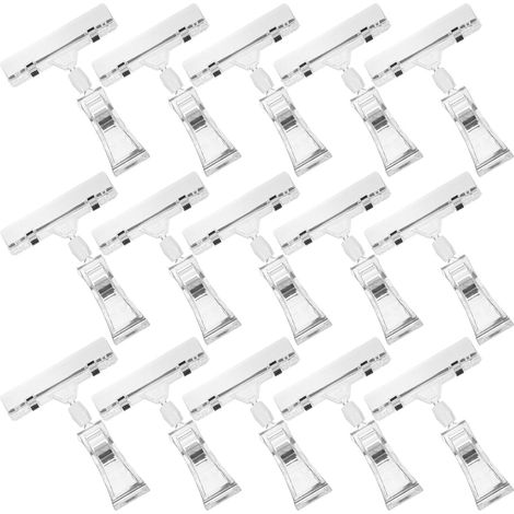 Lot de 24 clips fixation transparents et réglables pour étagères (1/5)