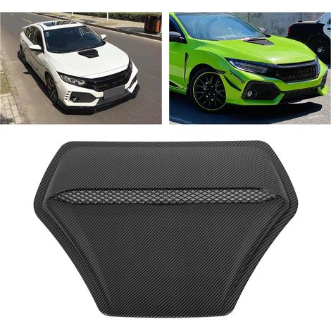 Motorhaubenentlüftungen für Evolution X EVO 10 / Ralliart 2008-2015 (übergroß) Carbonfaser-Textur. (1/5)