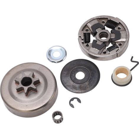 Scie tronçonneuse Embrayage Cloche Pignon Acier Remplacement Stihl 026 024 MS260 MS270 MS280 MS271 MS291 MS240, Tambour d'embrayage compatible tondeuse. (1/5)