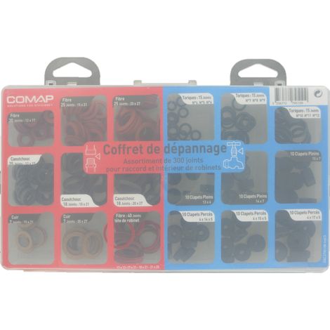 Comap – Coffret de 300 joints d'étanchéité toriques, en fibres et caoutchouc – Clapets inclus – S279510