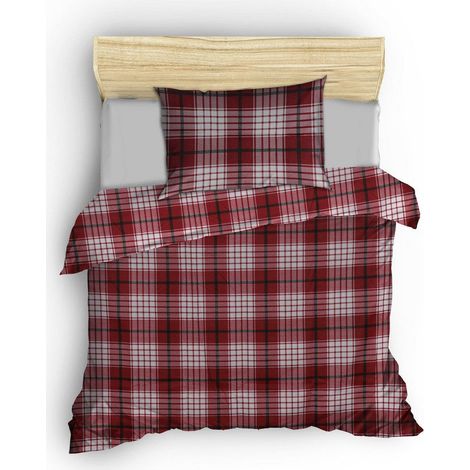 Funda nórdica, funda nórdica, ropa de cama Set Rojo Blanco (1/5)