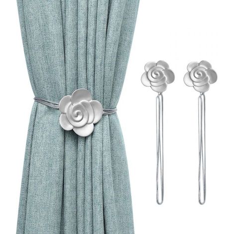 2 Crochet de rideau, accessoire magnétique, cordon en polyester, sans installation, pour salon chambre (1/5)