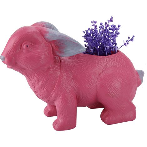 Persönlichkeit Tier Kaninchen Blumentopf Kaktus Sukkulente Pflanzentopf Gartendekoration (Rosa) (1/5)