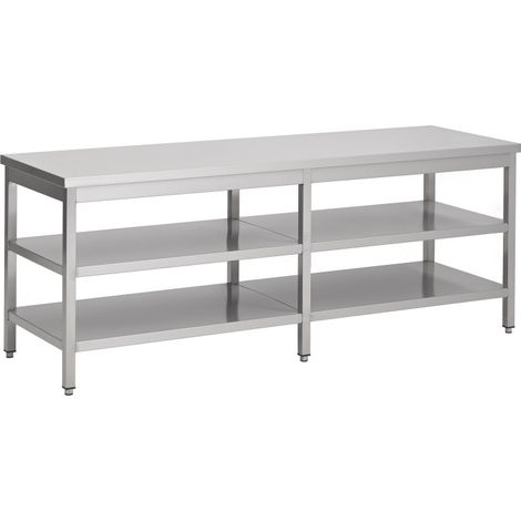 Table de travail inox 3 étages 2100mm - Combisteel (1/4)