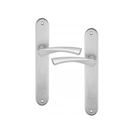 Ouvre&Déco – Poignée de porte intérieure design en Aluminium anodisé argent F1 sur plaque BdC entraxe 195 mm, MILANO