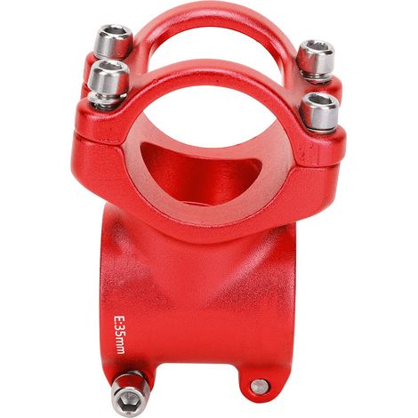 Potence courte LUNJE 31,8 x 35 mm pour guidon de vélo, rehausseur, en alliage d'aluminium, creuse, rouge (1/5)