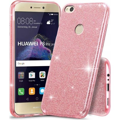 Coque à paillettes rose pour Huawei P8 Lite 2017 (1/3)