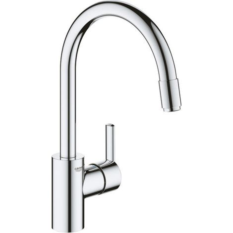 Mitigeur évier FEEL GROHE 30185002 bec col de cygne pivotant - chrome (1/10)