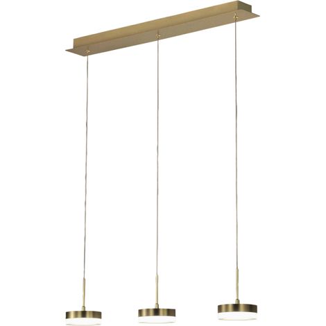 Lampadario Dunk Sospensione 3 Luci Ottone Satinato Design Moderno e Funzionale (1/4)