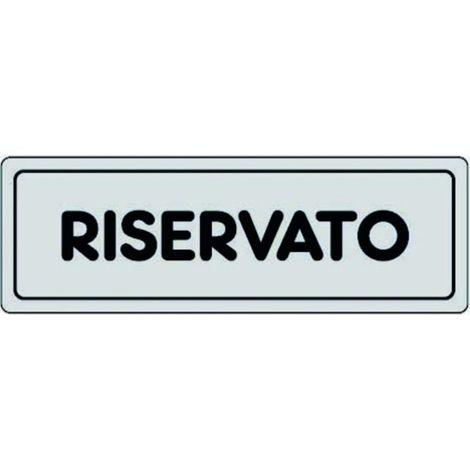 Cartello in Carta Autoadesiva 15x5 cm - RISERVATO