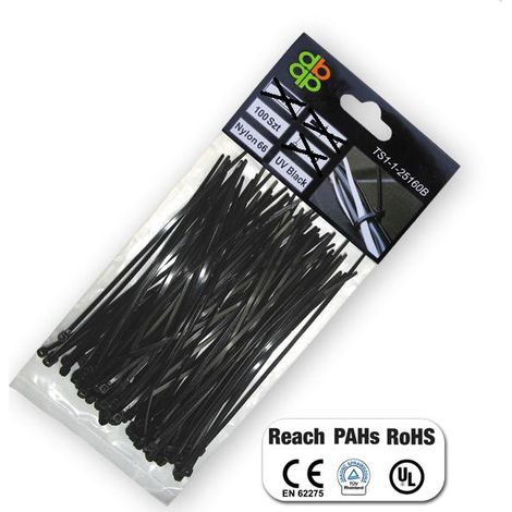 Bradas TS1176150B Clip Schwarz 100 Stück(e)