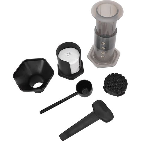 Tragbare manuelle Kaffeemaschine (240 ml) mit 400 Papierfiltern für Büro und Zuhause (1/5)
