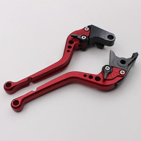 Levier de frein, d'embrayage et de klaxon modifié pour moto CBR900RR CB919 VTX1300 CB-1 (rouge 3) (1/5)