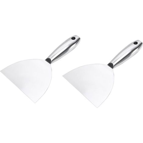 Couteau à mastic en acier inoxydable, couteau de nettoyage des vitres de sol de hotte de cuisine, 2 pièces (1/5)