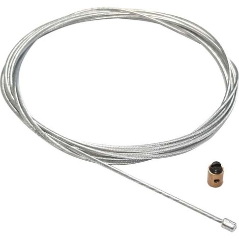 cavo acceleratore Ø3x3MM Ø1.2MM 2.50M + serrafilo serracavo Ø5x6mm filo compatibile con Dellorto carburatore minimoto moto ciclomotore scooter