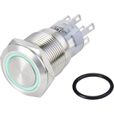 TRU COMPONENTS TC-10090968 LAS1-AGQ-22E/B/24V/S Vandalismusgeschützter Drucktaster 250 V/AC 3 A 2 x (1/2)
