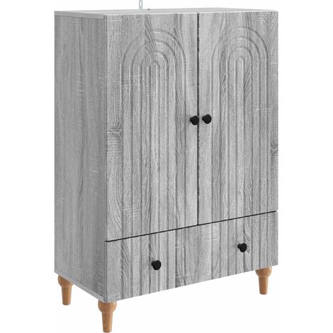 Sideboard Graues Sonoma 66 x 34,5 x 95 cm Holzwerkstoff vidaXL