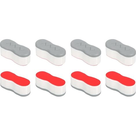Amortisseurs pour abattant WC lot de 8 en ABS et TPU blanc 4,5 x 1,8 x 2 cm autocollants anti choc pour maison hôtel hôpital et école (1/5)