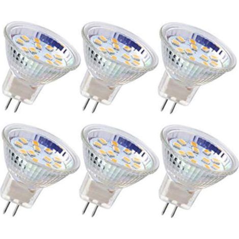 6 Stück MR11 LED-Lampe GU4 Strahlerlampe 3W 18LEDs Entspricht 20W Halogen nicht dimmbar 12V AC/DC LED-Lampe für Garten- und Landschaftsbeleuchtung (Kaltweiß) (1/5)
