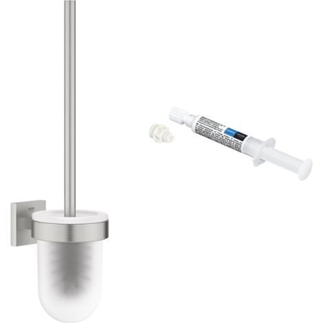 GROHE Start Cube supersteel + soporte para escoba GROHE QuickGlue