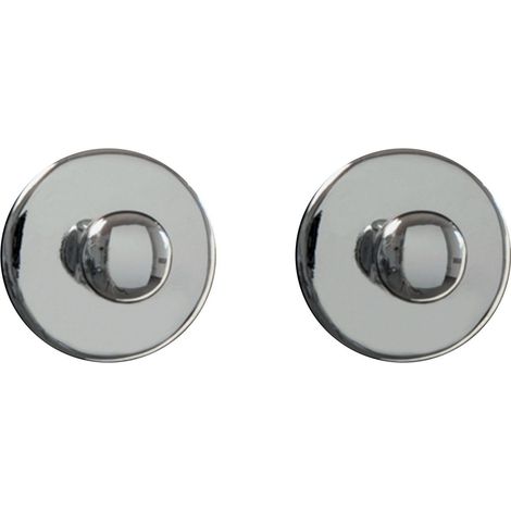 2 colgadores de pared para toalla DOT plata ABS cromado Spirella (1/3)