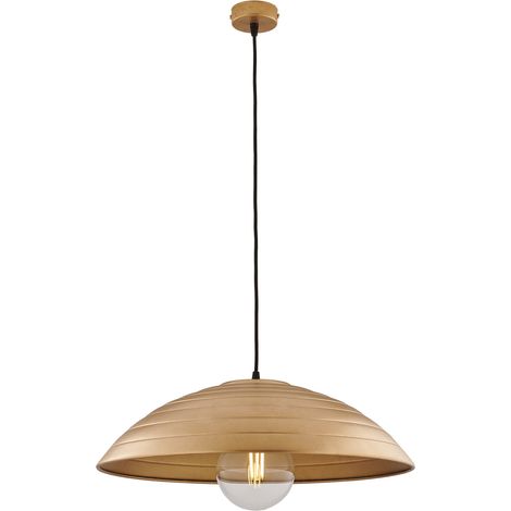 Sospensione 1 Luce Sender In Ferro Laccato Nero Con Decoro Oro (1/2)