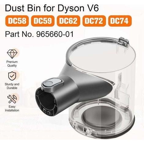 Compatible pour Dyson V6 Bac à Poussière Pièces Détachées DC58 DC59 DC62 DC74 Accessoire Conteneur Cuve Rechange pour Aspirateur Accessoires Dustbin (1/3)