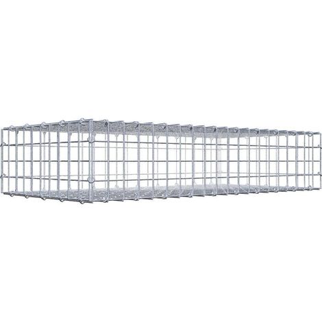 Gabiondeco - Gabion 100 cm x 20 cm x 50 cm (L x H x P). mailles 5 x 5 cm. Fermeture par anneaux en c - Made in Germany (1/6)