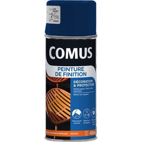 Aérosol 400ml Peinture de finition brillant bleu sécurité COMUS (1/3)