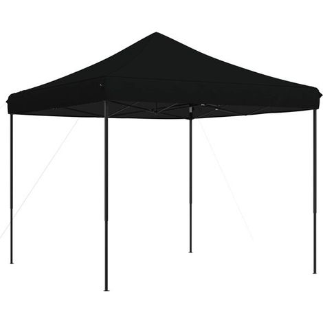 Tente de réception noire, 292 x 292 x 315 cm, toile Oxford. (1/5)