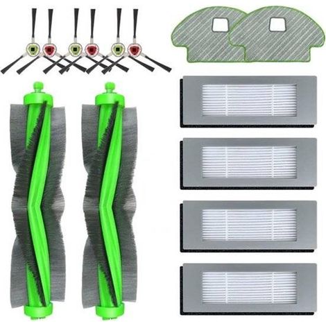 Adecuado para iRobot Roomba Combo R111840 R1138. Juego de accesorios de repuesto para aspiradoras robot，14 piezas: 2 cepillos principales (1/5)