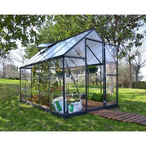 Canopia Hybrid Invernadero De Jardín Policarbonato 306X185X208 cm Gris