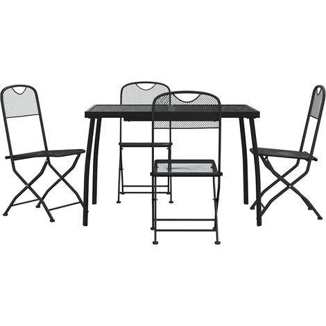 Maison Exclusive - Set da Pranzo da Giardino 5pz Antracite in Rete Metallica (1/5)