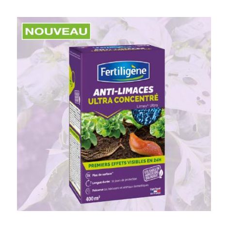 Anti limaces ultra concentré 800g – 3% phosphate ferrique – Efficace en 24h – Couvre jusqu'à 3 fois plus de surface – Fertiligene