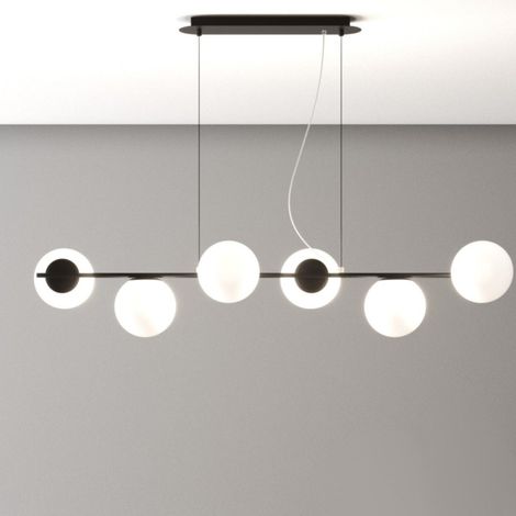 Lampadario moderna top light holly 1201 s6 e27 led metallo vetro