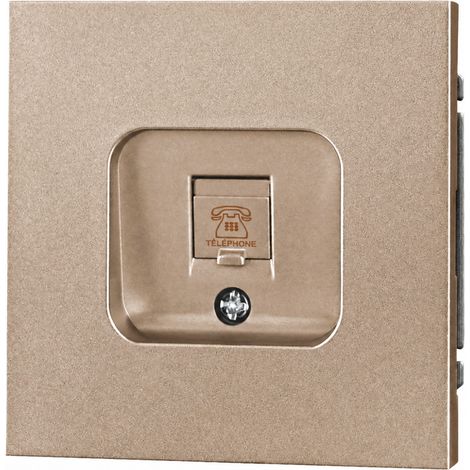 Prise murale téléphone 1 poste série Z doré Soft Touch tel socket 13 × 9 × 10 cm 130 g – Livraison gratuite