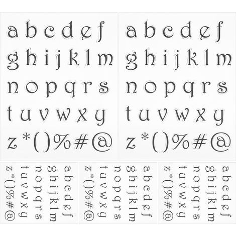 5 Pcs Tampon Transparent TPR DIY Journal Scrapbooking Alphabet Minuscule En Caoutchouc Clair T1764 (1/5)