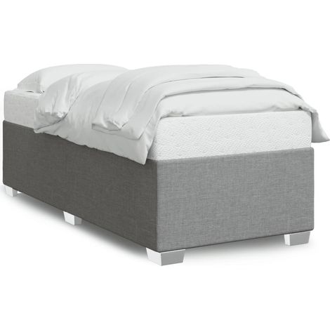 Maison Exclusive - Cadre de lit sans matelas gris clair 80x200 cm tissu