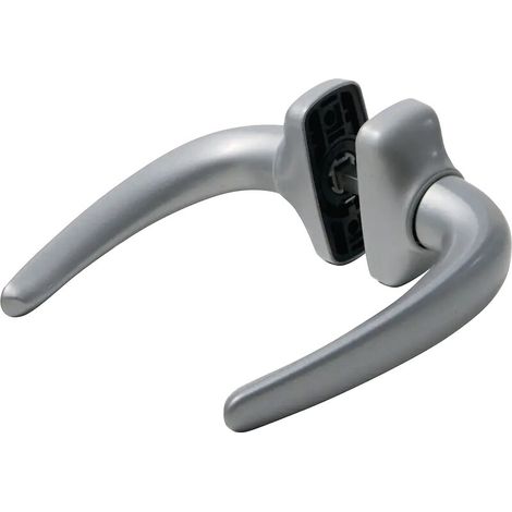 Béquille double sur rosaces Horus Midi entraxe 43 mm ép. 57-70 mm finition blanc RAL 9016 mat - FAPIM SPA