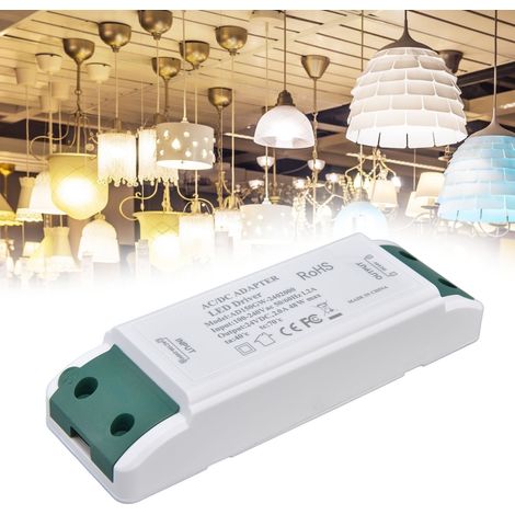 Transformateur LED 24 V CC, 2 A, 48 W pilote LED à courant constant 24 V. (1/5)