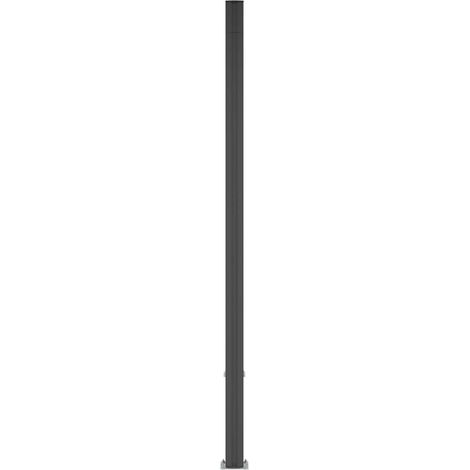 vidaXL Fence Panel WPC and Aluminium Black