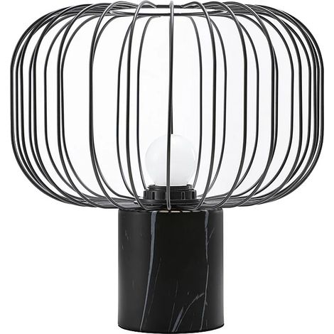 Lampe à poser filaire en métal - D. 26 x H. 26 cm - Noir - ANDROMAQUE (1/3)